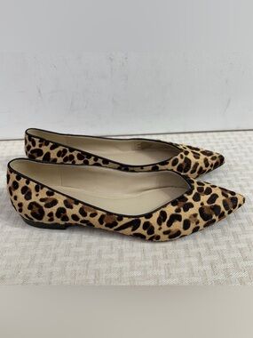 Marc Fisher Leopard Print Pointed Toe Flats - Beige & Brown